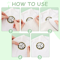 10 Styles Acrylic Fiber Glitter Powder Embroidery Sew on Appliques&nbsp;PATC-GA0001-41