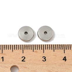 304ステンレススチールビーズ  フラットラウンド  ステンレス鋼色  8x2mm  穴：1.4mm&nbsp;STAS-P394-04E-P