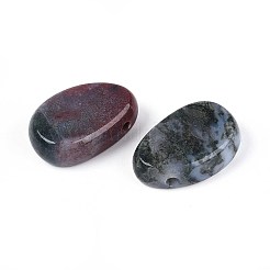 天然石インディアン瑪瑙ペンダント  ティアドロップチャーム  29.5~30.5x19.5~20.5x8~11mm  穴：2~3mm&nbsp;G-N349-08F