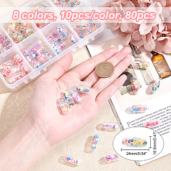 8 Colors Openable Transparent Plastic Capsule Container&nbsp;KY-OC0001-05
