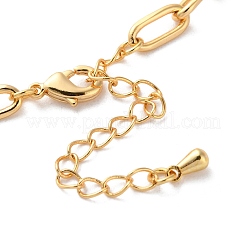 Brass Micro Pave Cubic Zirconia Link Bracelets&nbsp;BJEW-P342-10G