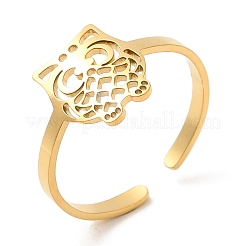 304 Stainless Steel Open Cuff Rings&nbsp;RJEW-H213-01G