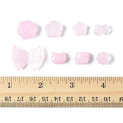 120Pcs 8 Styles Transparent Spray Paint Glass Beads&nbsp;GLAA-FS0002-25