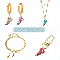 30Pcs 6 Styles Alloy Enamel Pendants&nbsp;ENAM-CJ0005-13