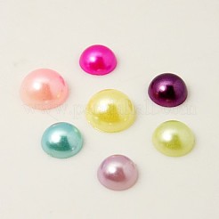 ABS Plastic Imitation Pearl Dome Cabochons&nbsp;SACR-X0003-M