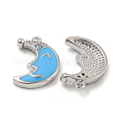 Brass Micro Pave Cubic Zirconia Pendants&nbsp;KK-P258-18P