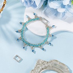 スターリングシルバーのスプリングゲートリング2個、925個  オーバル  銀  12x9x2.5mm  内径：8.5x5.5mm  2個/セット&nbsp;STER-SC0001-40B