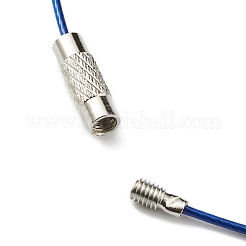 鋼線のブレスレット作り  合金クラスプ付  ミックスカラー  72mm&nbsp;TWIR-A001-M