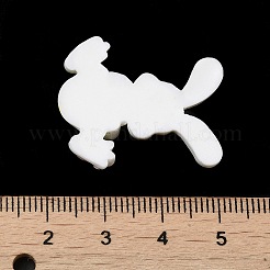 オペーク樹脂カボション  イースターエッグを持つウサギ  きいろ  27x24x6mm&nbsp;CRES-P028-04A