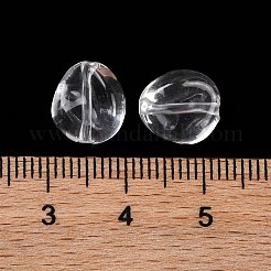透明なアクリルビーズ  オーバル  透明  11x10x6.5mm  穴：1.5mm  約1282個/500g&nbsp;OACR-M011-09