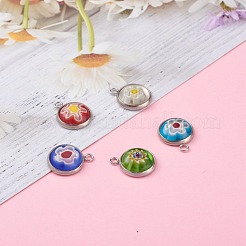 Handmade Millefiori Glass Pendants&nbsp;PALLOY-JF00625