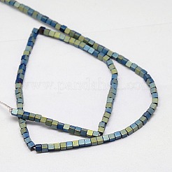 Electroplate Non-magnetic Synthetic Hematite Beads Strands&nbsp;G-J170B-3x3mm-05