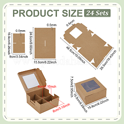 Square Foldable Paper Cake Box&nbsp;CON-WH0089-174A