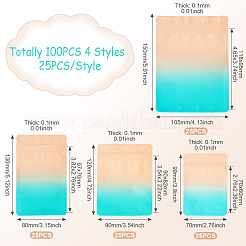 ペット用ジッパーバッグ 100種類 4個  長方形  グラデーションカラー  砂茶色  99~150x70~105x0.1mm  25個/スタイル&nbsp;OPP-TA0001-19A