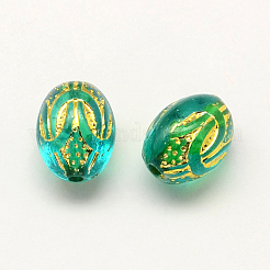 Plating Acrylic Oval Beads&nbsp;X-PACR-Q100-01