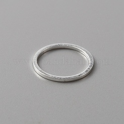 真鍮製フレームコネクター  丸いリング  銀  12x0.5mm  内径：10.4mm&nbsp;KK-WH0047-59B-S