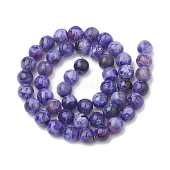 Natural Fire Crackle Agate Beads Strands&nbsp;X-G-S295-16D-8mm