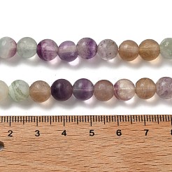 天然石蛍石ビーズ連売り  ラウンド  8mm  穴：1mm  約48個/連  15.5インチ&nbsp;G-K153-B36-8mm