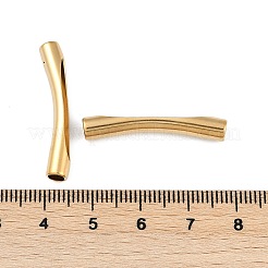 Ion Plating(IP) 202 Stainless Steel Curved Tube Beads&nbsp;STAS-Q336-08A-G