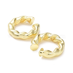 Rack Plating Brass Twist Rope Cuff Earrings for Women&nbsp;EJEW-G352-03G