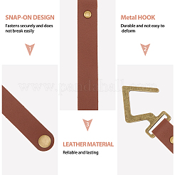 5Pcs 5 Colors Dark Color Series PU Leather S Hooks&nbsp;FIND-FH0007-20A