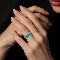 14Pcs 7 Styles Stainless Steel Grooved Finger Ring Settings&nbsp;STAS-SC0010-65RC