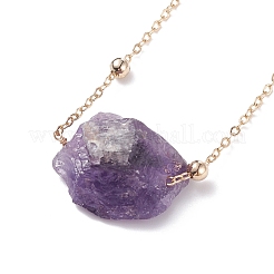 女性のための天然生石ペンダントネックレス  ゴールドカラー  17-3/4インチ（45cm）&nbsp;NJEW-JN03781