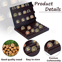 Wood Display Holder for Commemorative Coin&nbsp;ODIS-WH0001-78