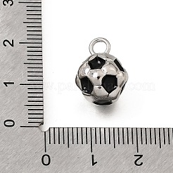 Brass Black Enamel Pendants&nbsp;KK-Z163-02P-B