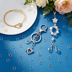 600Pcs 2 Colors 304 Stainless Steel Jump Rings&nbsp;STAS-PH0007-65B
