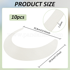 ひさし付きキャップ用のプラスチック製の帽子のつばボード  スポーツキャップ  サンバイザー帽子  フローラルホワイト  328x182x1.3mm&nbsp;DIY-WH0060-83
