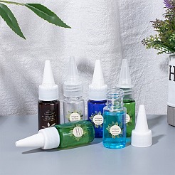 プラスチック接着剤ボトルセット  透明なプラスチック漏斗ホッパー付き  ミックスカラー  7.9cm  容量：10ミリリットル  16個/セット&nbsp;DIY-BC0002-48