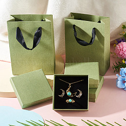 3Pcs Square Paper Jewelry Display Cases&nbsp;CON-TA0001-39D-01