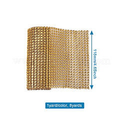 Plastic 24 Rows Rhinestone Mesh Wrap Roll&nbsp;AJEW-TA0001-09