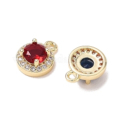 Brass Micro Pave Clear Cubic Zirconia Pendants&nbsp;GL-CBAD1D8-04G
