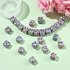 30Pcs UV Plating Opaque Acrylic Beads&nbsp;OACR-FS0002-56
