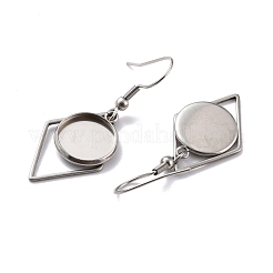 Tarnish Resistant 201 Stainless Steel Earring Hooks&nbsp;STAS-Z036-14P