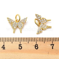 Rack Plating Brass Micro Pave Cubic Zirconia Charms&nbsp;KK-M082-02G