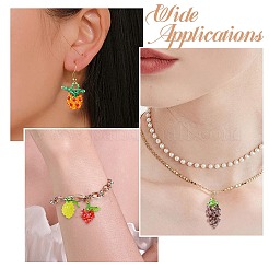 6Pcs Glass Pendants&nbsp;PALLOY-CJ00139