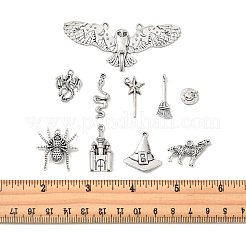 40Pcs 10 Styles Halloween Tibetan Style Alloy Pendants&nbsp;TIBE-FS0003-30