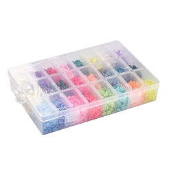 240G 24 Colors Handmade Polymer Clay Beads&nbsp;CLAY-JP0001-08-6mm