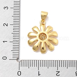 Brass Micro Pave Cubic Zirconia Pendants&nbsp;KK-M305-08G