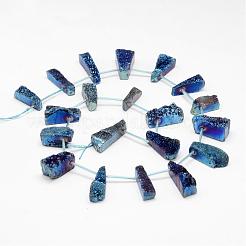 Electroplated Natural Quartz Crystal Bead Strands&nbsp;G-G892-06