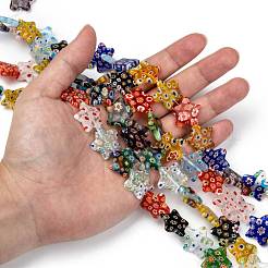 Star Handmade Millefiori Glass Beads Strands&nbsp;LK-R004-78