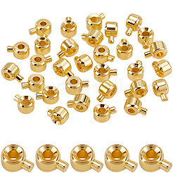 30Pcs Brass Crimp Beads&nbsp;KK-BBC0024-23G
