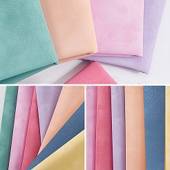 8枚 8色 つや消しPVC イミテーションレザー生地  DIYクラフト用品  ミックスカラー  330x200mm  1pc /カラー&nbsp;DIY-CL0002-20A