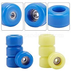 プラスチックスケートボードホイール  ベアリング鋼付き  ミックスカラー  7.5x4.5mm  穴：1.4mm  8個/箱&nbsp;AJEW-FG0001-77A