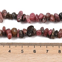 天然石ロードナイトビーズ連売り  チップ  ピンク  3~5x7~13x2~4mm  穴：0.4mm  32インチ&nbsp;G-F328-23