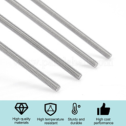304ステンレス鋼M4全ねじロッドとM4六角ナット  ステンレス鋼色  ロッド：200x4mm  12pc  ナット：7.8x7x3mm  穴：3.3mm  12pc&nbsp;STAS-GA0001-48A