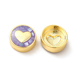 Rack Plating Brass Enamel Beads&nbsp;ENAM-D044-02G